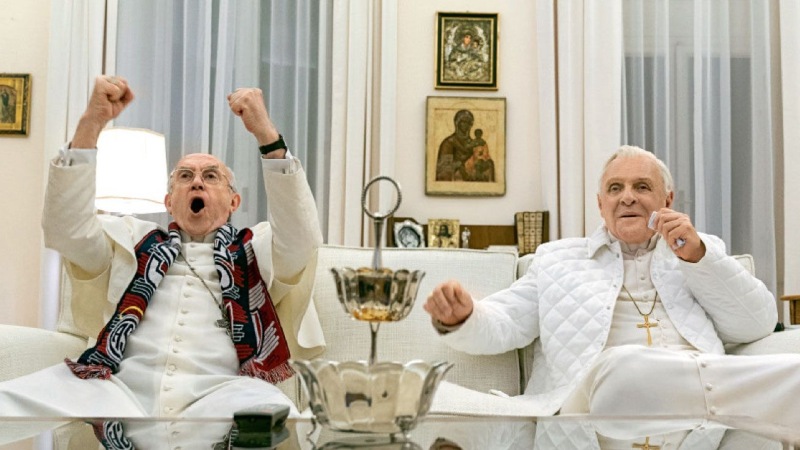 "Los dos Papas" refleja la vida de Francisco y Benedicto XVI (2019).