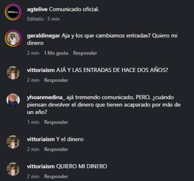 Fanáticos reaccionaron a comunicado de la productora. 