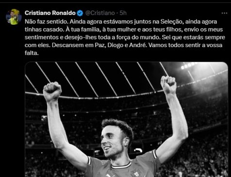 Cristiano despidió a Diego Jota