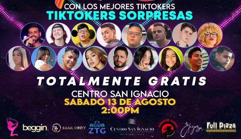 FlashMob de Tiktokers iniciará gira nacional en CC San Ignacio