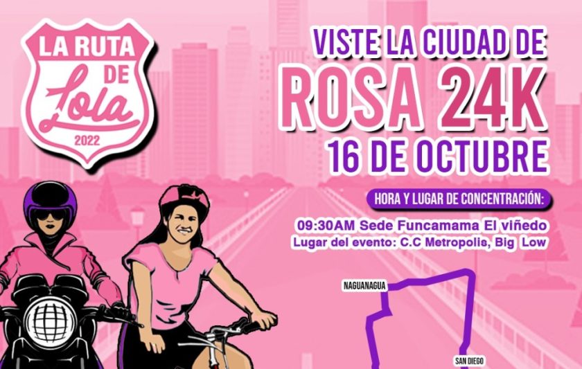 La ruta de Lola pinta Valencia de rosa en apoyo a Funcamama