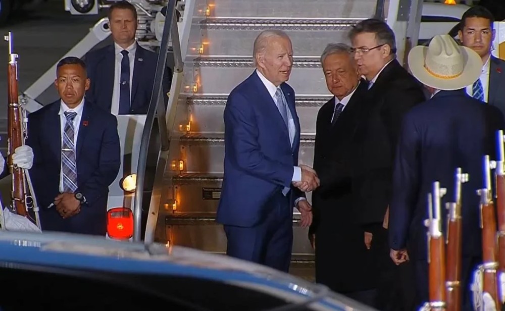 Biden arribó a México para la cumbre con López Obrador y Trudeau