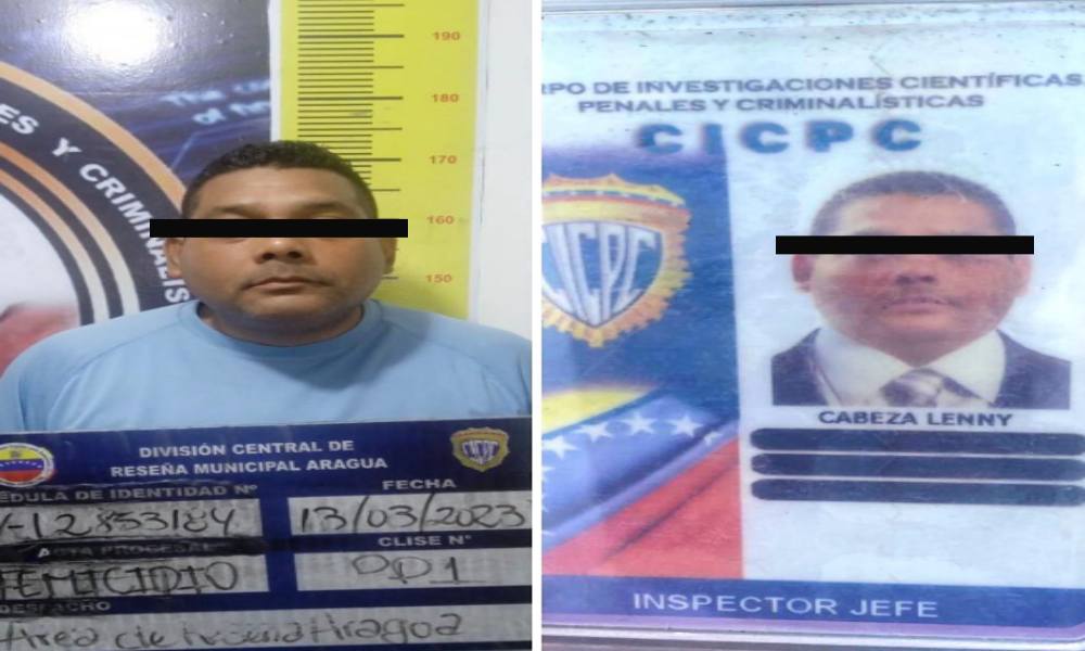 Preso inspector del Cicpc por femicidio en Aragua