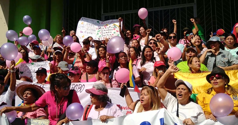Mujeres en Carabobo conmemoraron su día en protesta por sueldos dignos