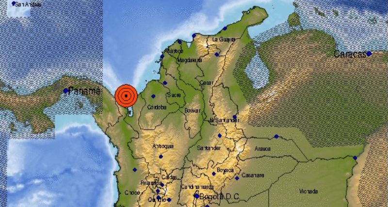 Fuerte sismo en la frontera entre Colombia y Panamá