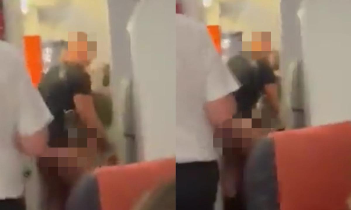 Los grabaron teniendo sexo en el baño de un avión y al aterrizar quedaron detenidos +VIDEO