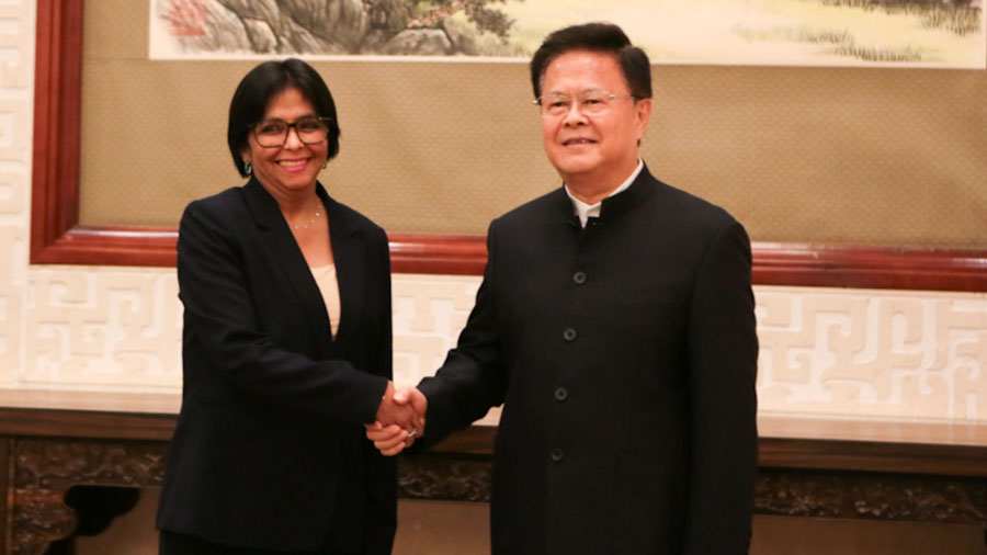Delcy Rodríguez revisó acuerdos de cooperación con China