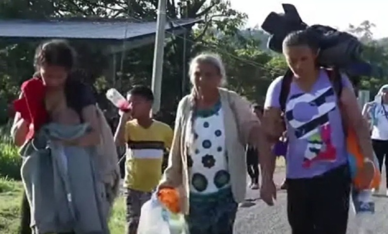 Una abuela venezolana de 80 años camina para llegar a EEUU