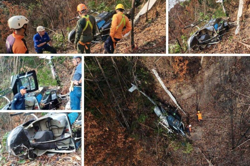 Helicóptero de Corpoelec se estrelló en Mérida