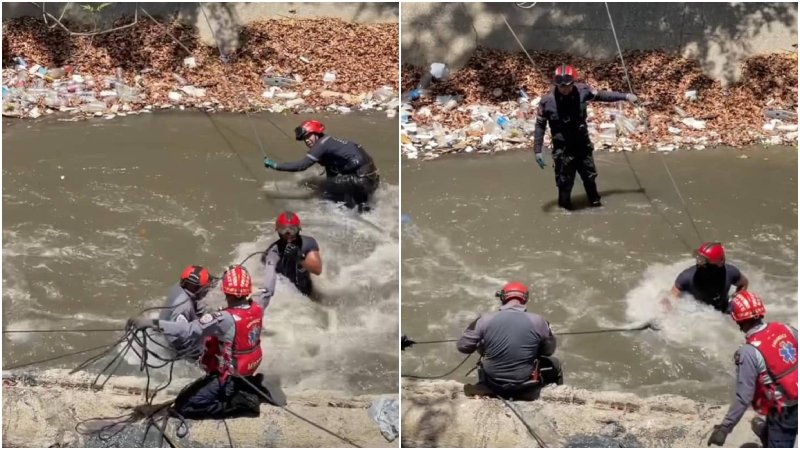 Rescatan cadáver de un hombre en el río Guaire