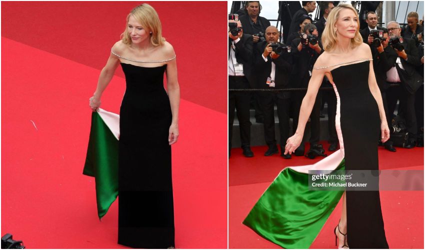 Cate Blanchett en Cannes y su vestido en apoyo a Palestina