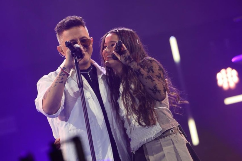 Joaquina fue la invitada especial de Alejandro Sanz en el Santiago Bernabéu