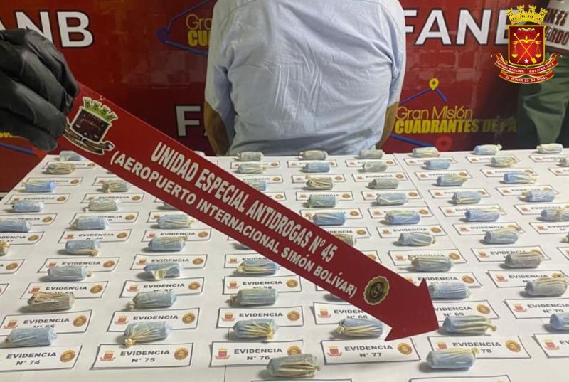 Lo capturaron en Maiquetía con 83 dediles de cocaína antes viajar a España