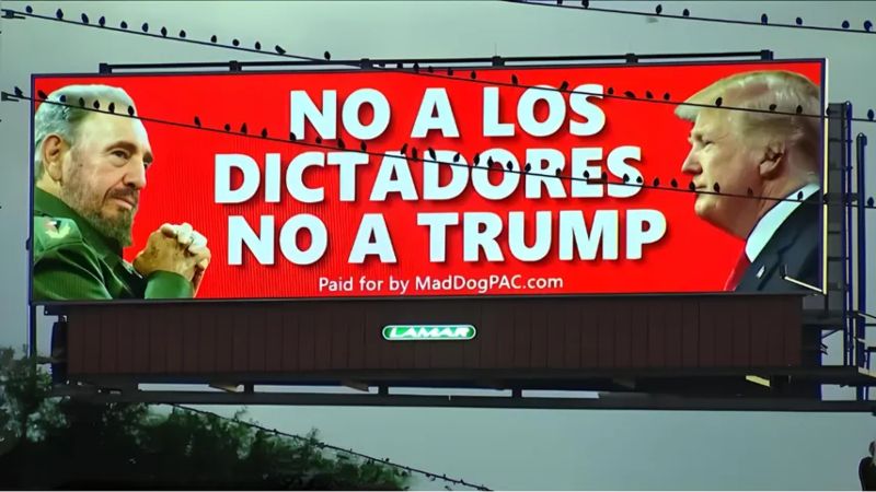 La polémica valla contra Trump que genera controversia en Miami