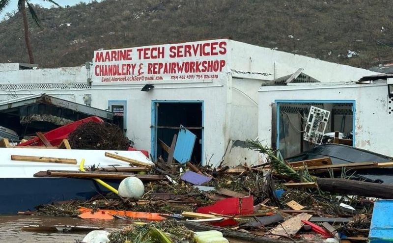 Huracán Beryl dejó destrucción en San Vicente y Granadinas