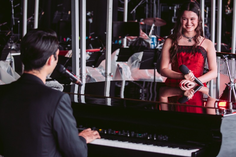 Joaquina junto a Matteo Bocelli