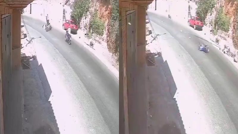 Colisión frontal entre motos en El Junquito fue captada en video