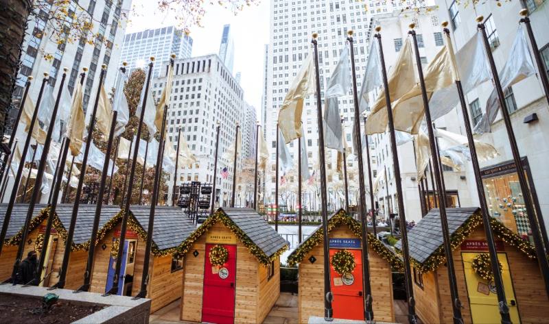 Apres Skate Chalets de Balsam Hill, ubicados en Rockefeller Center.