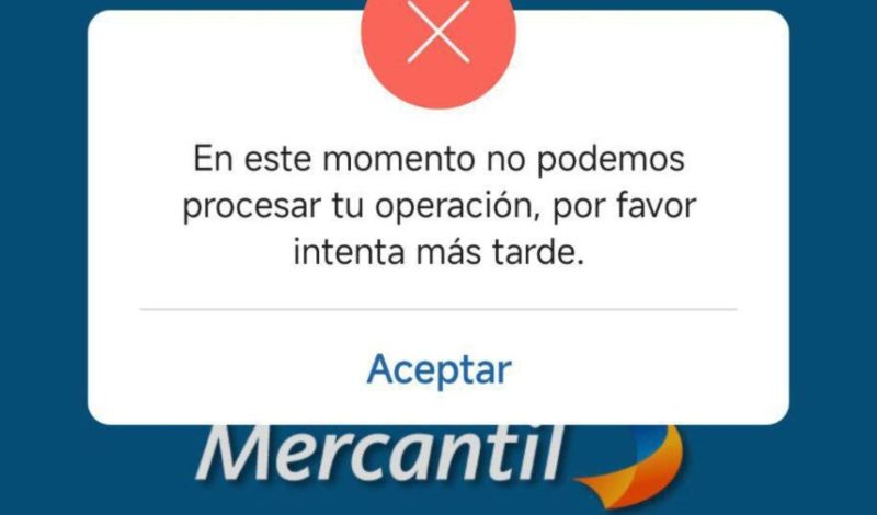 El comunicado del Banco Mercantil tras caída de su plataforma