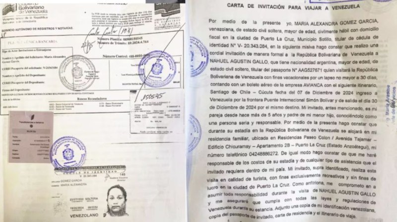 La autorización para el viaje de Nahuel Gallo a Venezuela