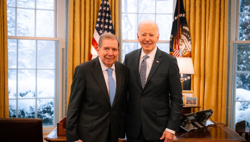 En fotos: La reunión de Edmundo González y Joe Biden en la Casa Blanca