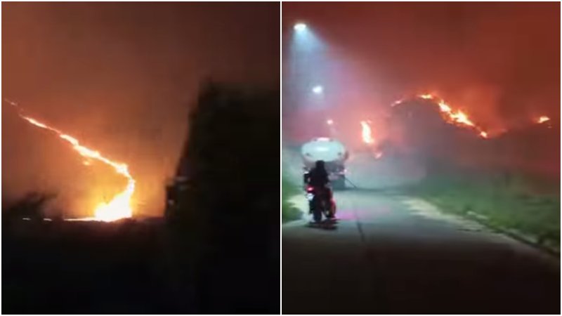 Fuerte incendio en Cerro El Café: "Es la primera vez que está tan cerca"