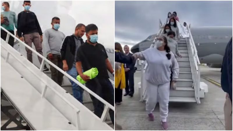 Aterrizaron en Colombia aviones con migrantes deportados +VIDEO