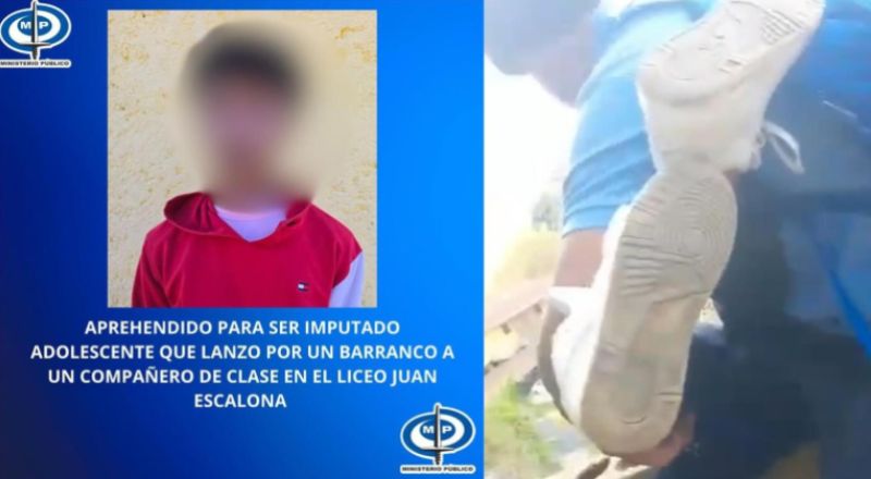 Detenido liceísta que lanzó por un barranco a compañero de clases