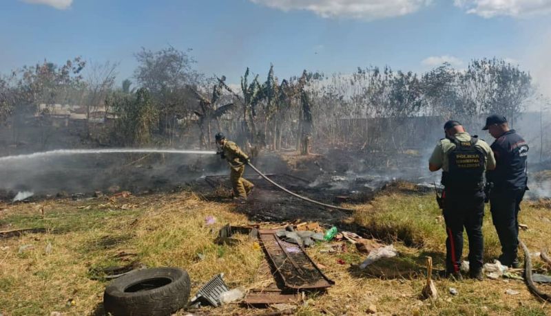 Detenido por provocar incendio de vegetación con cauchos en Valencia