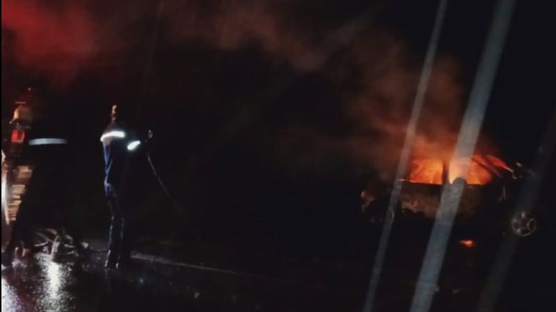 Cuatro carbonizados dejó violento choque en Portuguesa
