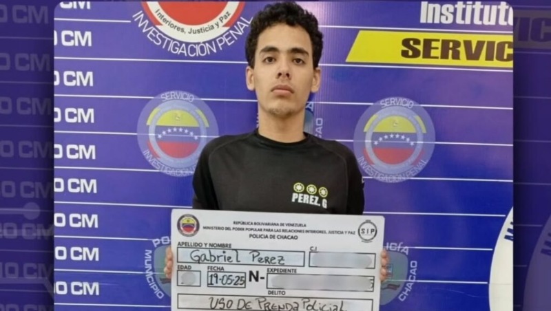 Detenido joven por simular ser funcionario policial en Caracas