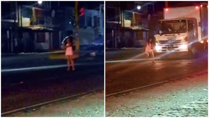 VIDEO SENSIBLE: El espeluznante final de una mujer que caminaba borracha en una carretera de Perú