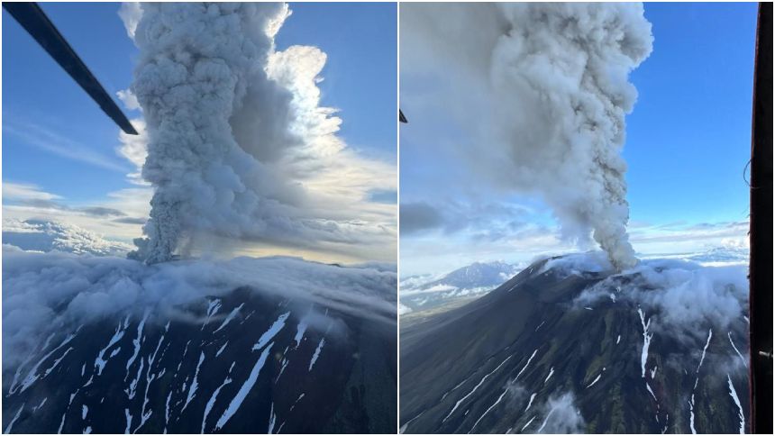 La impactante erupción de un volcán en Rusia después de 600 años