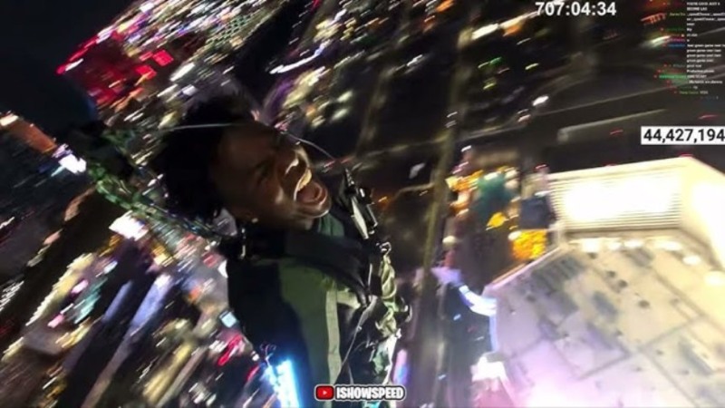 VIDEO: El salto de un streamer en Las Vegas que casi termina en tragedia