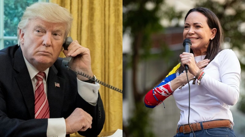Trump llamó a María Corina para felicitarla por el Nobel de la Paz, según Bloomberg
