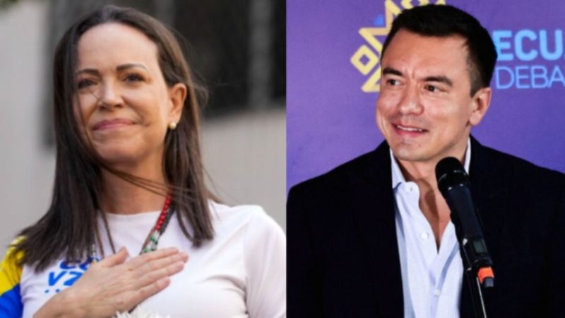 "Nos vemos allá": Noboa aceptó invitación de Machado para recibir el Nobel de la Paz