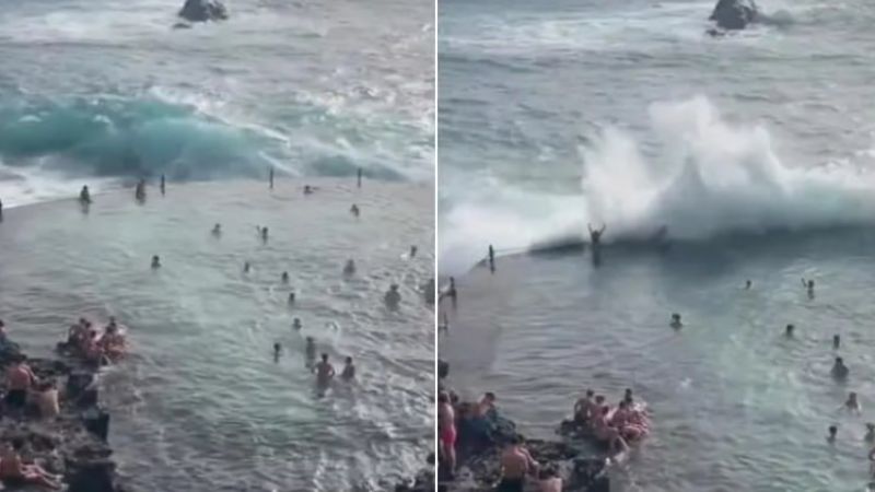 Tragedia en Tenerife : Ola gigante mata a cuatro personas en una piscina natural