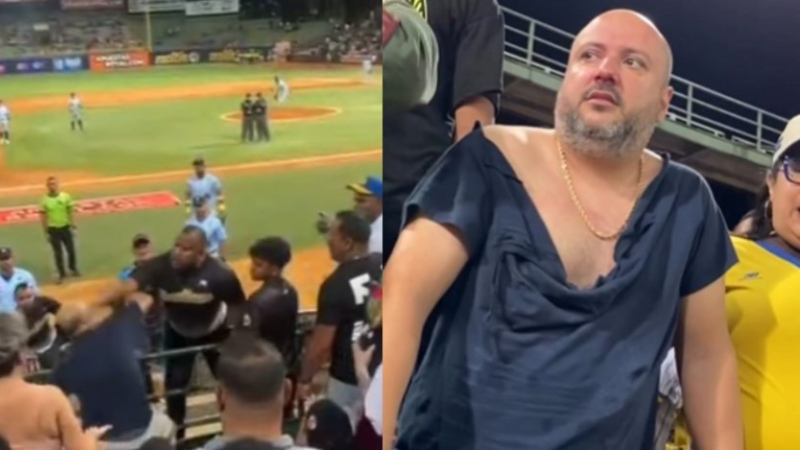 Empleado de seguridad agredió a un fanático durante juego Magallanes - Caribes