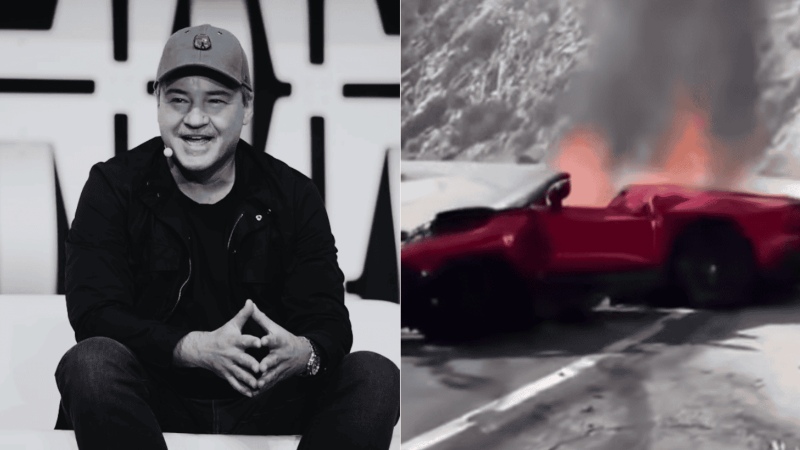 VIDEO VIRAL: El impresionante accidente en el que murió creador de Call of Duty, iba en su ferrari rojo