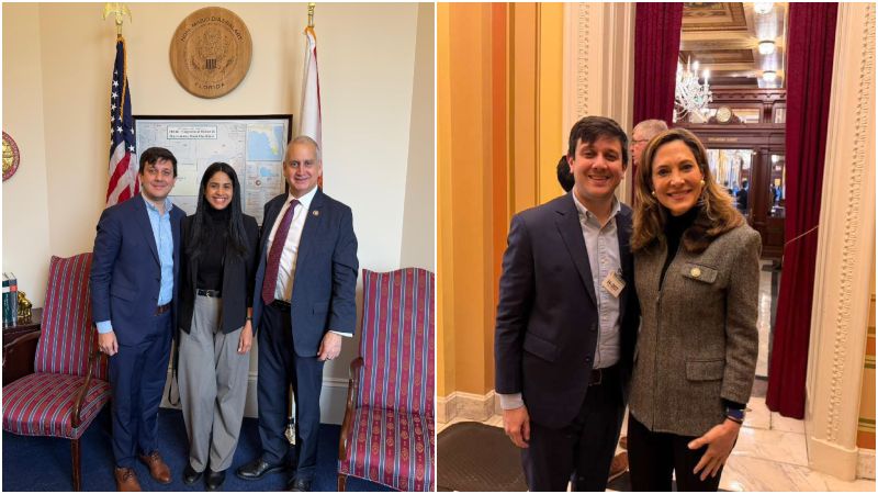 Jesús Armas y Sairam Rivas hablaron de los presos políticos con congresistas de EEUU