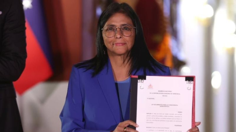 Delcy Rodríguez da por concluida aplicación de la Ley de Amnistía