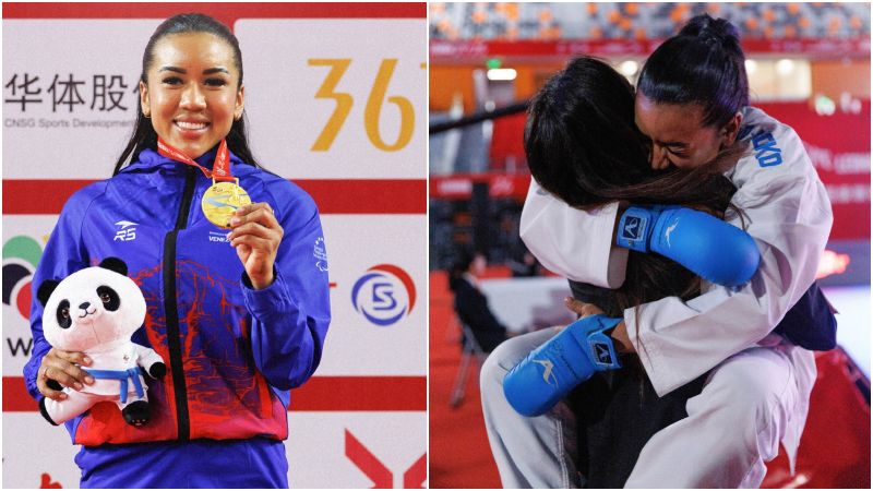 Yorgelis Salazar ganó oro en la Premier League de kárate de China