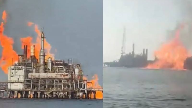 Seis heridos dejó explosión en planta de gas en el Lago de Maracaibo +VIDEOS