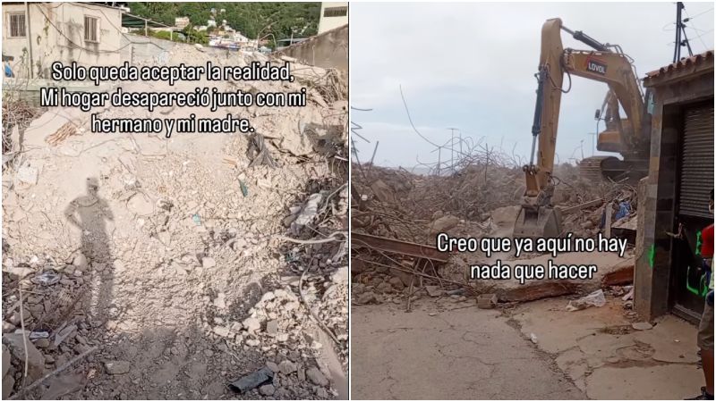 "Estamos resignados": Perdió las esperanzas de encontrar a su mamá y hermano entre escombros en La Guaira