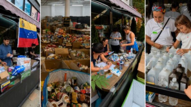 Negocios de Nueva York se convierten en centros de ayuda para Venezuela