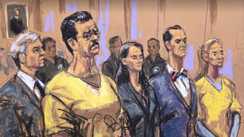 Filtraron nuevos bocetos de Maduro y Cilia Flores tras su audiencia en Nueva York