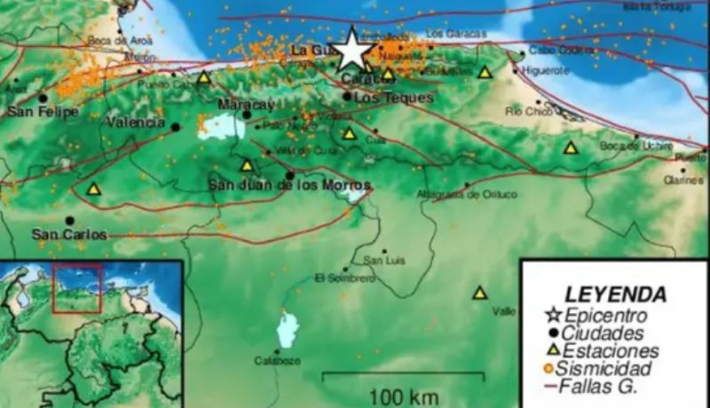 Funvisis reportó sismo este 19 de julio: a 9 kilómetros de La Guaira