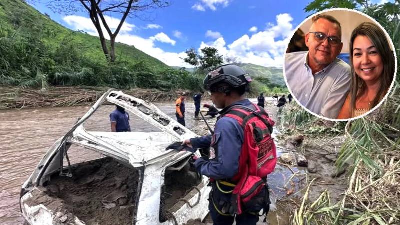 Localizan cuerpo de empresario que fue arrastrado por el río Aragua: buscan a su esposa