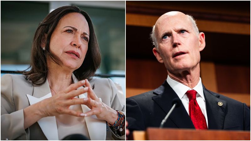 Rick Scott reveló que María Corina Machado "está dispuesta" a sentarse con Delcy Rodríguez